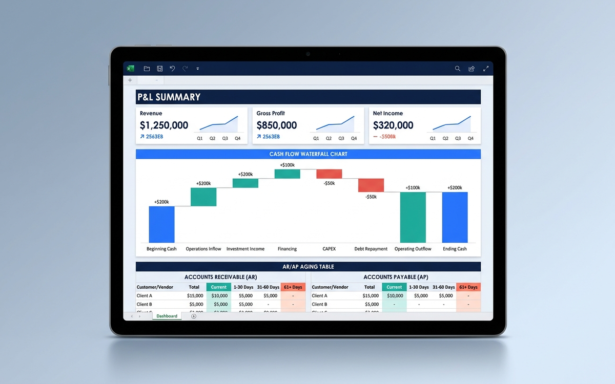 Free Financial Dashboard Template (Excel) | AppDeck